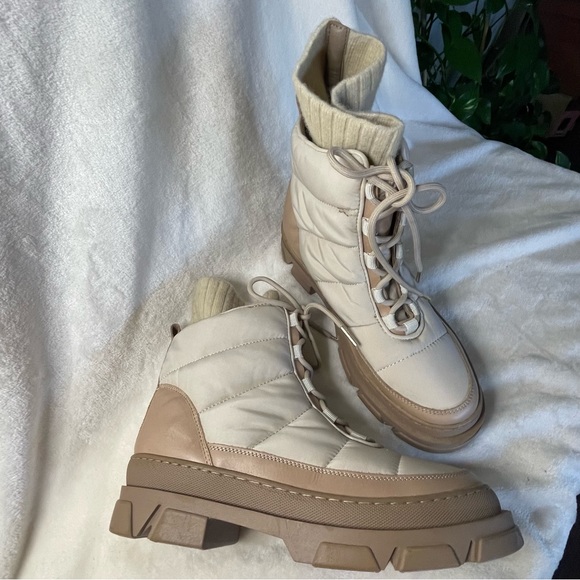 Sam Edelman Tabitha Puffer Lace Up Boot Moonbeam 8.5 - Picture 4 of 11